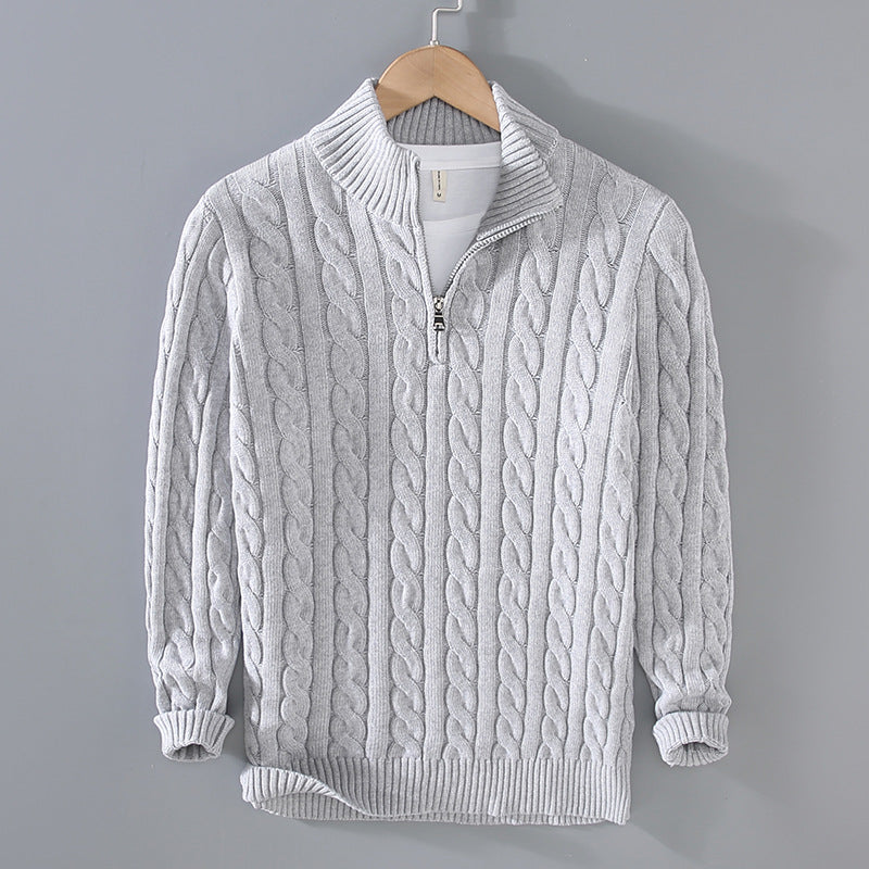 Aspen Cotton Half Zip Sweater