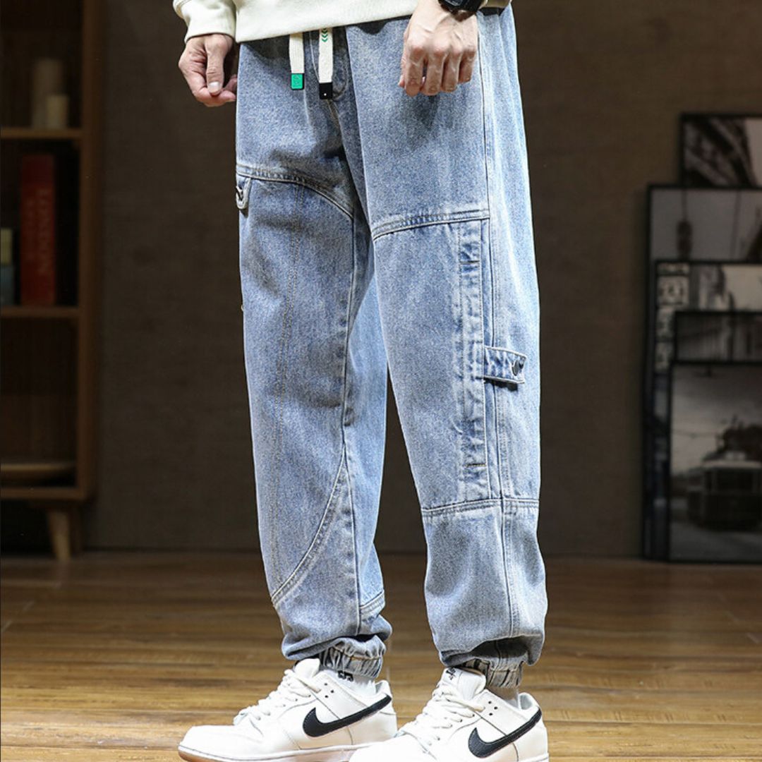 Sebastein Cotton Denim Style Sweat Pants