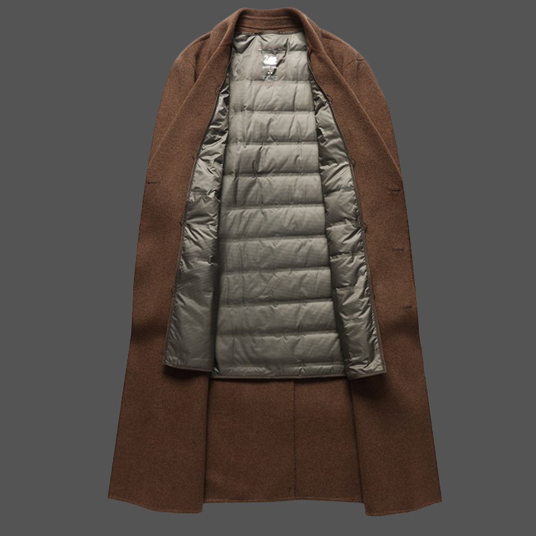 Le Colombier Cashmere Wool Padded Trench Coat