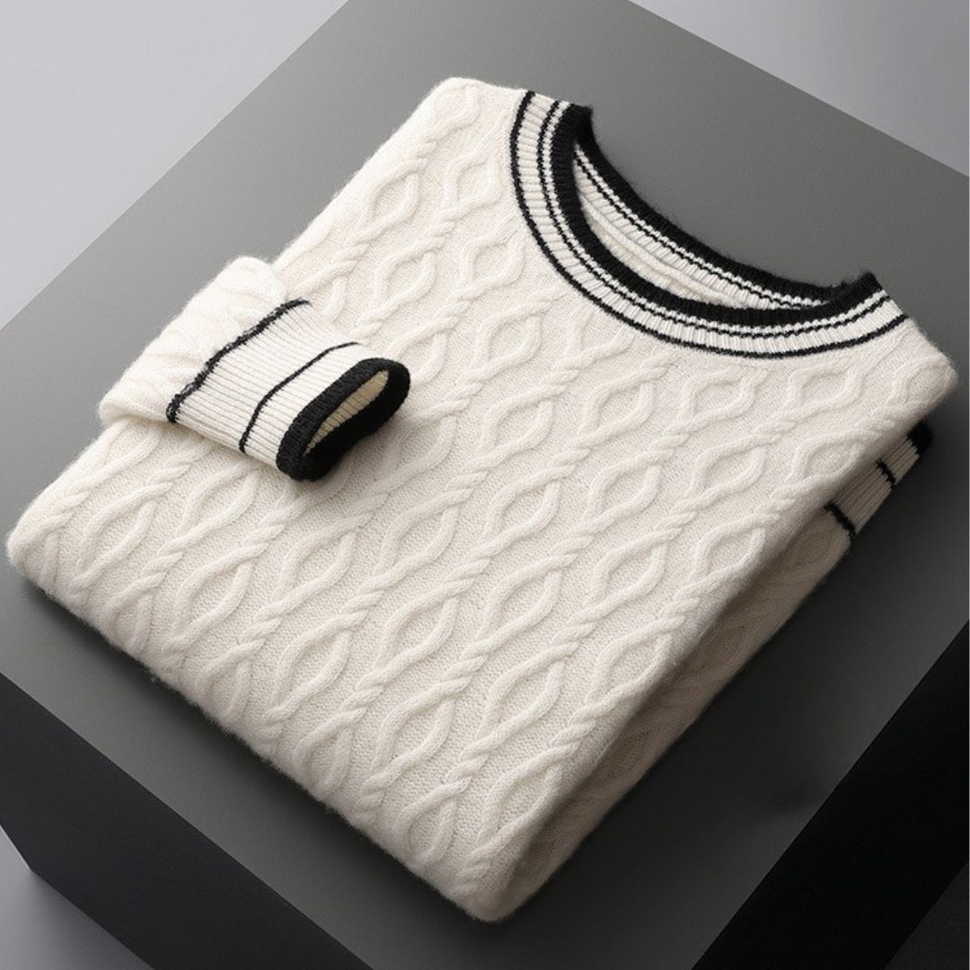 Germain Cashmere Wool Cable-knit Sweater