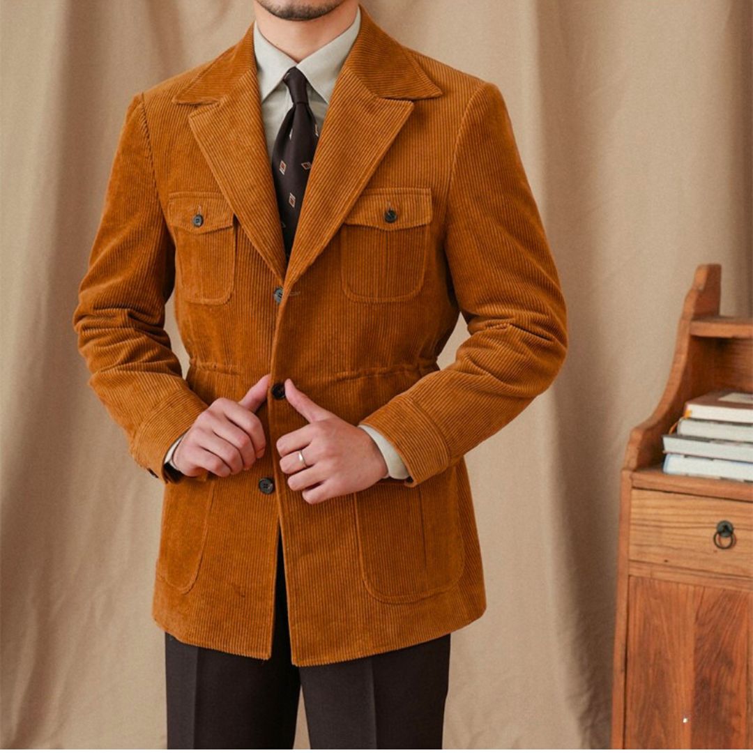 Biatonea Corduroy Cotton Vintage Hunting Jacket