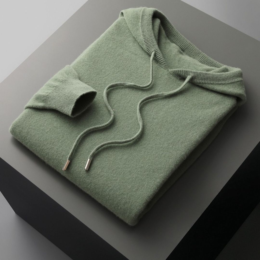 Marlet Pure Merino Wool Hooded Sweatshirt