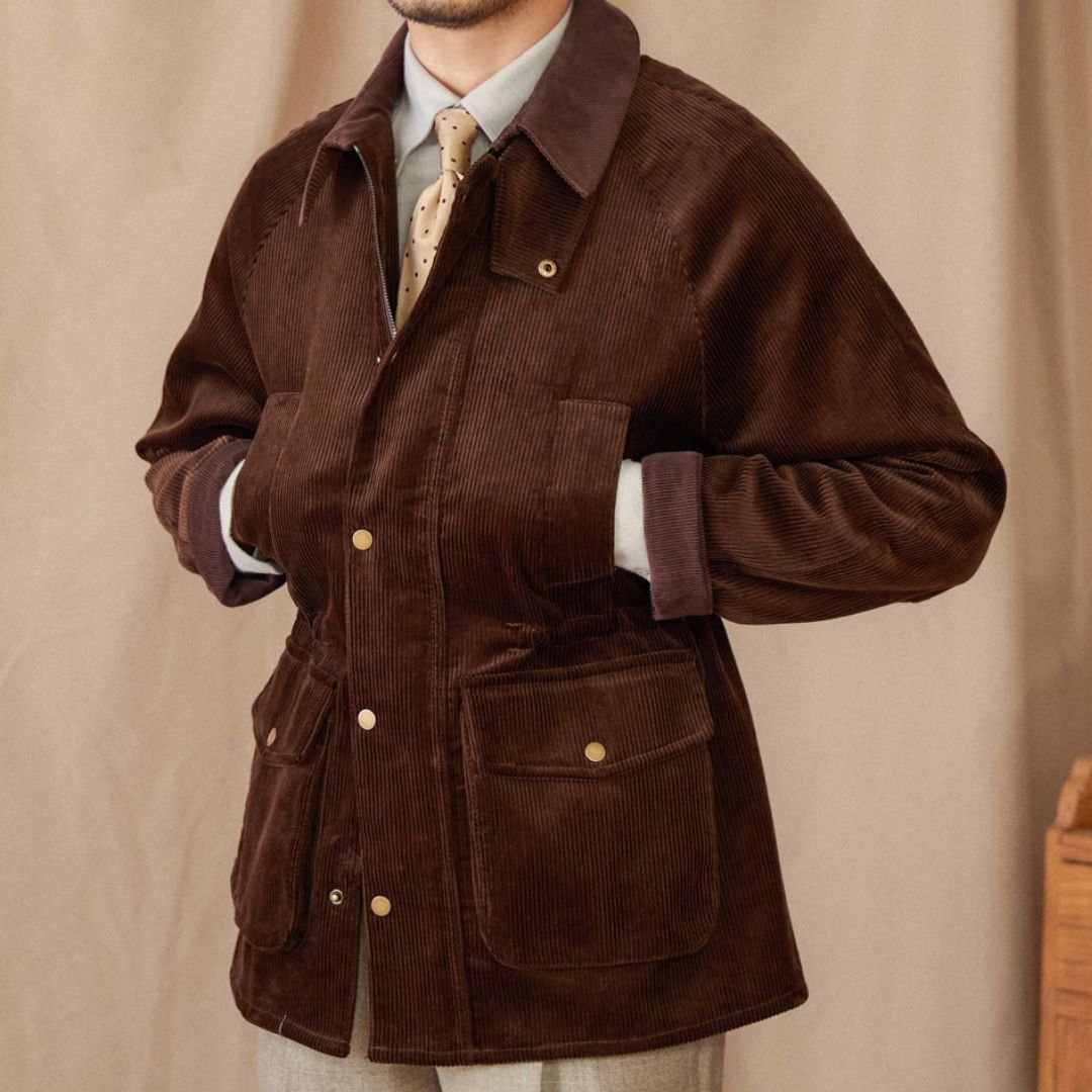 Giandola Corduroy Cotton Vintage Hunting Jacket