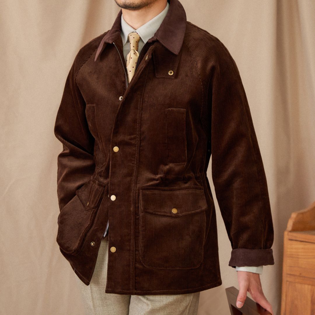 Giandola Corduroy Cotton Vintage Hunting Jacket