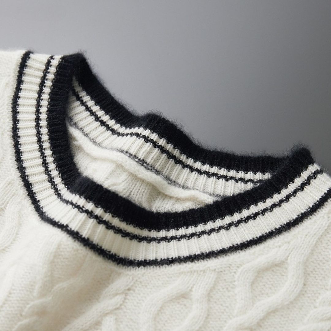 Germain Cashmere Wool Cable-knit Sweater