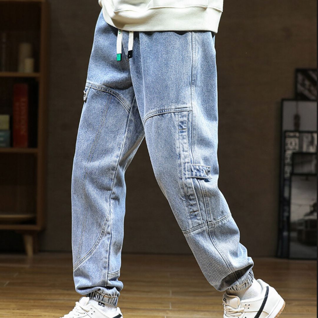 Sebastein Cotton Denim Style Sweat Pants