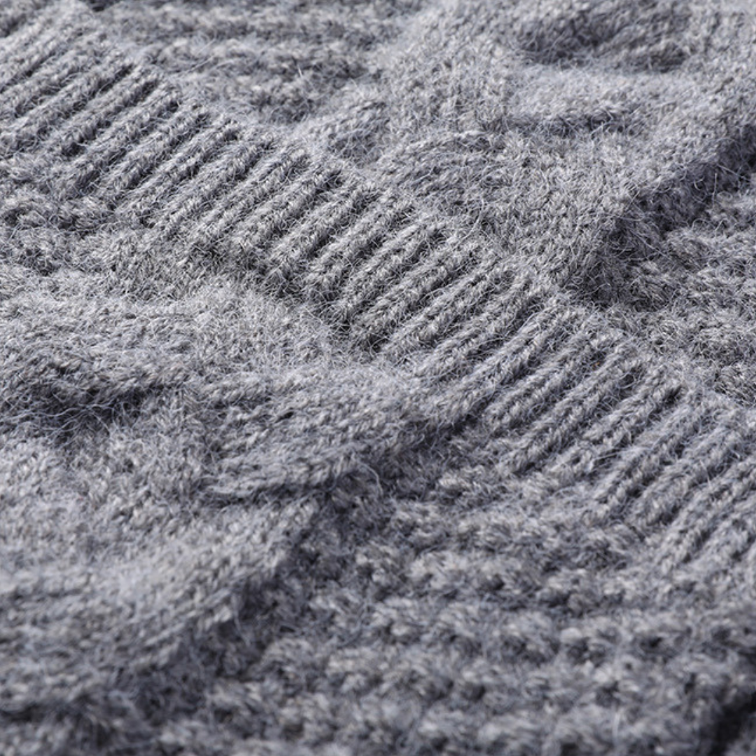 Mondese Cross-Knit Wool Sweater